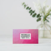 Magenta Geometric Visitenkarte (Stehend Vorderseite)