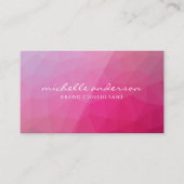 Magenta Geometrischer Hintergrund Visitenkarte (Vorderseite)