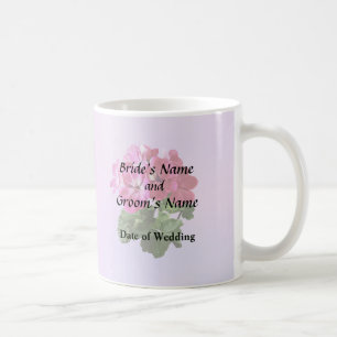 Magenta-Geranie-Hochzeitsprodukt Kaffeetasse