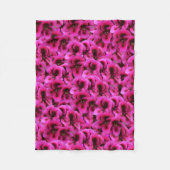Magenta Geranium Blume, kleines Fleece Blanket. (Vorderseite)