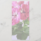 Magenta Geranium Menükarte (Rückseite)