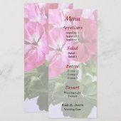 Magenta Geranium Menükarte (Vorne/Hinten)