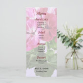 Magenta Geranium Menükarte (Stehend Vorderseite)