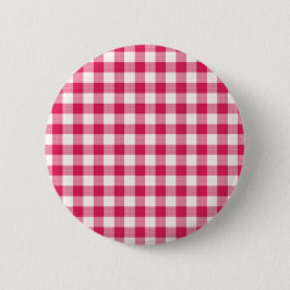 Magenta Gingham Button
