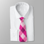 Magenta Gingham Krawatte (Gebunden)