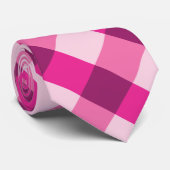 Magenta Gingham Krawatte (Gerollt)