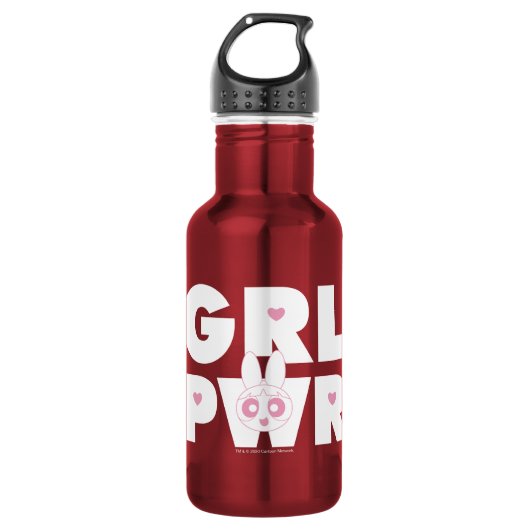 Magenta:Girl-Power Edelstahlflasche (Vorderseite)