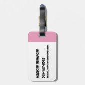 Magenta:Girl-Power Gepäckanhänger (Rückseite vertikal)