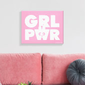 Magenta:Girl-Power Leinwanddruck (Insitu (Wohnzimmer))