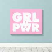 Magenta:Girl-Power Leinwanddruck (Insitu (Holzboden))
