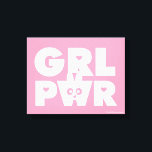 Magenta:Girl-Power Leinwanddruck<br><div class="desc">Die Powerpuff Girls| Abkürzung "GRL PWR" mit Blossom!</div>