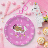 Magenta Girl's Baby Shower Pappteller (Party)