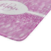 Magenta Glitzer Personalisieren Schneidebrett (Ecke)