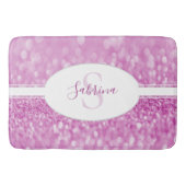 Magenta Glitzer Personalize Bath Mat Badematte (Vorderseite)