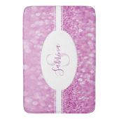 Magenta Glitzer Personalize Bath Mat Badematte (Vorderseite Vertikal)