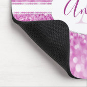 Magenta Glitzer Personalize Mouse Pad Mousepad (Ecke)