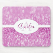 Magenta Glitzer Personalize Mouse Pad Mousepad (Vorne)