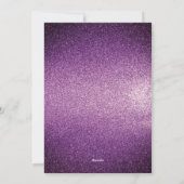 Magenta Glitzer Snowflakes Holiday Foto Karte (Rückseite)