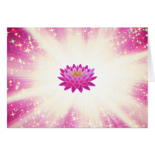 * Magenta Glow Lotus Sparkle Glitter Light (Vorderseite (Horizontal))