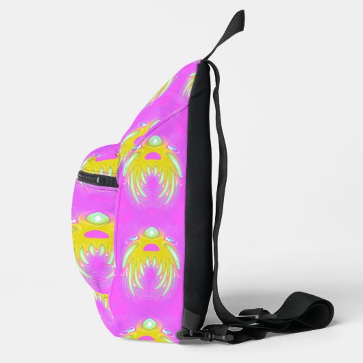 Magenta Glow Sling Backpack Crossbody Bag (Rechts)