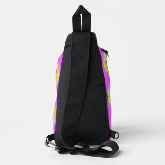 Magenta Glow Sling Backpack Crossbody Bag (Rückseite)
