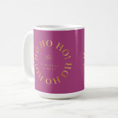 Magenta Gold Christmas Ho Ho Ho ID1009 Kaffeetasse (Vorderseite Links)