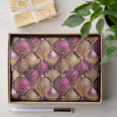 Magenta Gold Christmas Pattern#12 ID1009 Seidenpapier (Geschenk)