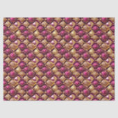 Magenta Gold Christmas Pattern#12 ID1009 Seidenpapier (Vorderseite)