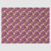 Magenta Gold Christmas Pattern#31 ID1009 Seidenpapier (Vorderseite)