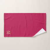 Magenta Gold Initial und Name Personalisiert Badhandtuch Set (Handtuch)