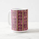 Magenta Gold Weihnachten La La Pattern#27 ID1009 Kaffeetasse (Vorderseite Links)