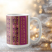 Magenta Gold Weihnachten La La Pattern#27 ID1009 Kaffeetasse