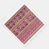 Magenta Gold Weihnachten La La Pattern#27 ID1009 Serviette (Ecke)