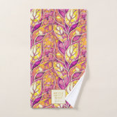 Magenta Gold Weihnachten Merry Pattern#21 ID1009 Badhandtuch Set (Handtuch)