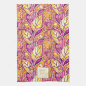 Magenta Gold Weihnachten Merry Pattern#21 ID1009 Geschirrtuch (Vertikal)