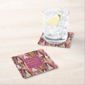 Magenta Gold Weihnachten Merry Pattern#25 ID1009 Rechteckiger Pappuntersetzer (Vor Ort)