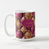 Magenta Gold Weihnachtsmuster#12 ID1009 Kaffeetasse (Links)