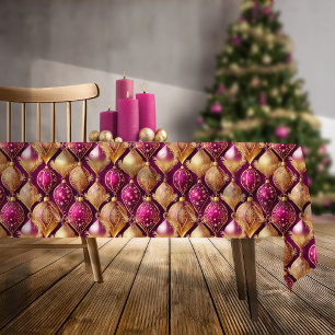 Magenta Gold Weihnachtsmuster#12 ID1009 Tischdecke