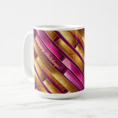 Magenta Gold Weihnachtsmuster#28 ID1009 Kaffeetasse (Vorderseite Links)