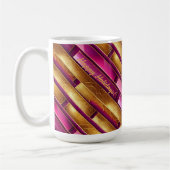 Magenta Gold Weihnachtsmuster#28 ID1009 Kaffeetasse (Links)