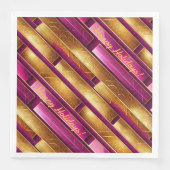 Magenta Gold Weihnachtsmuster#28 ID1009 Serviette (Vorderseite)