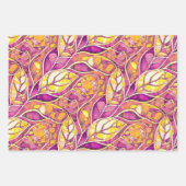 Magenta Gold Weihnachtsmuster #2#21#32 ID1009 Geschenkpapier Set (Vorderseite)