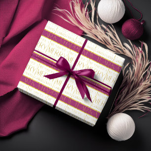 Magenta Gold Weihnachtsmuster#35 ID1009 Geschenkpapier