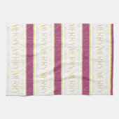 Magenta Gold Weihnachtsmuster#35 ID1009 Geschirrtuch (Horizontal)