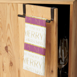 Magenta Gold Weihnachtsmuster#35 ID1009 Geschirrtuch