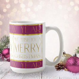 Magenta Gold Weihnachtsmuster#35 ID1009 Kaffeetasse