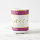 Magenta Gold Weihnachtsmuster#35 ID1009 Kaffeetasse (Mittel)