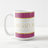 Magenta Gold Weihnachtsmuster#35 ID1009 Kaffeetasse (Links)