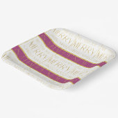 Magenta Gold Weihnachtsmuster#35 ID1009 Pappteller (Gewinkelt)