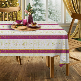Magenta Gold Weihnachtsmuster#35 ID1009 Tischdecke